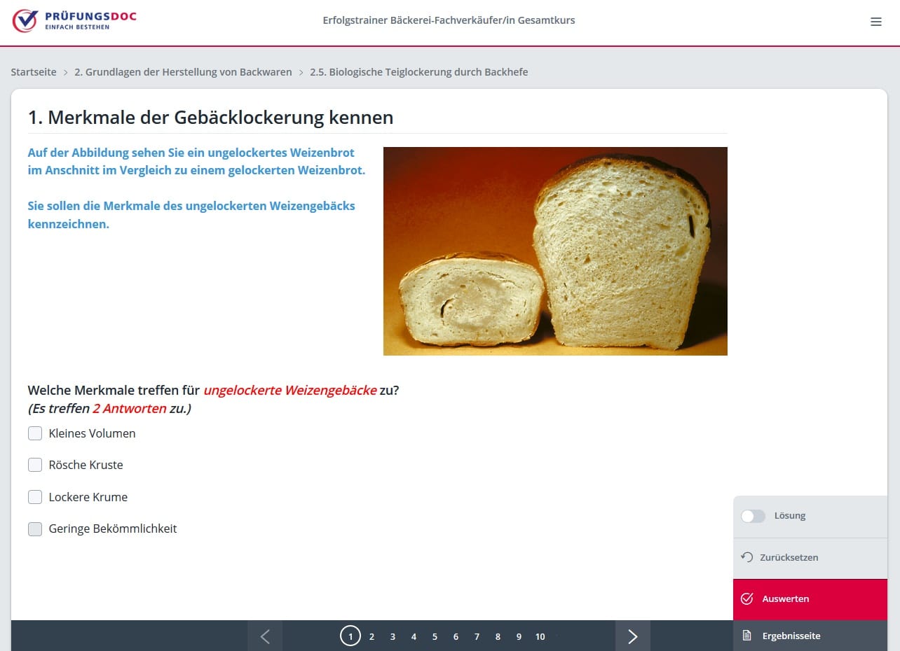 Erfolgstrainer Bäckerei-Fachverkäufer/in Gesamtkurs