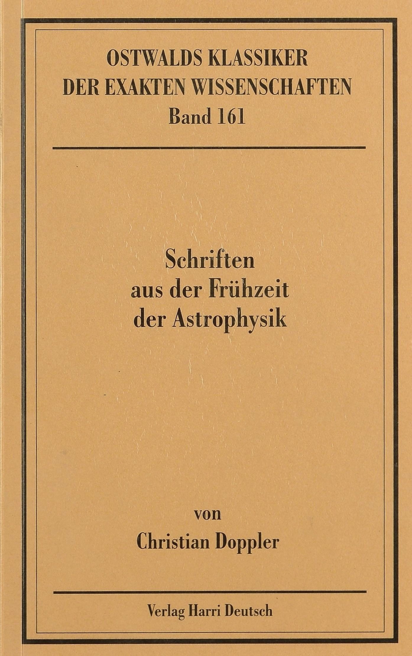 Schriften aus der Frühzeit der Astrophysik (Doppler)