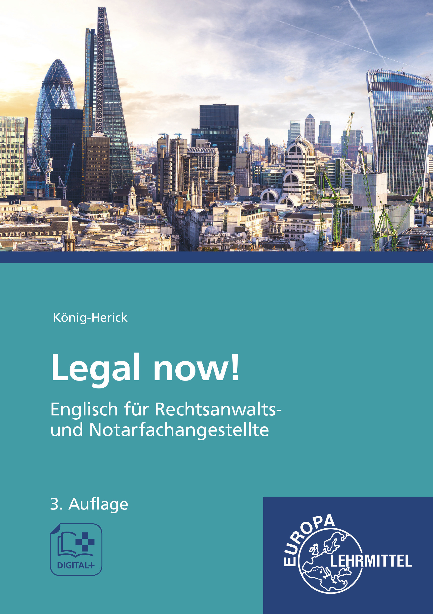 Cover unseres Buchs "Legal now" Englisch für Rechtsanwalts- und Notarfachangestellte