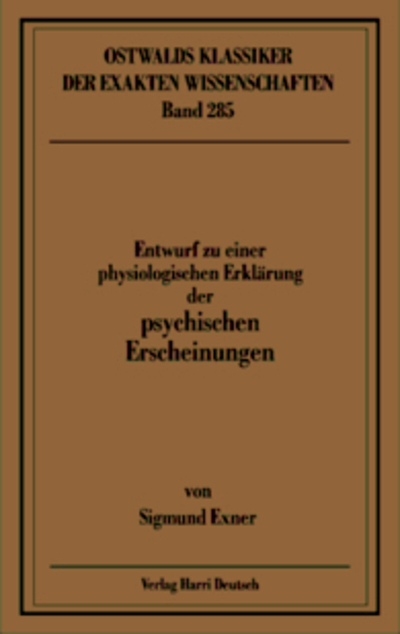 Entwurf zu einer physiologischen Erklärung der psychischen Erscheinungen (Exner)