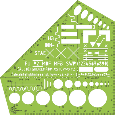 Zeichenschablone für Schreiner/-innen