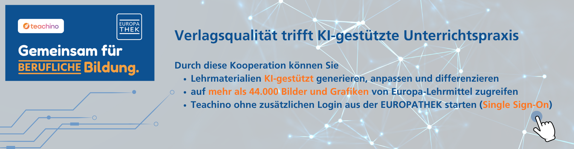 Gemeinsam fuer berufliche Bildung. Kooperation zwischen teachino und europa-lehrmittel