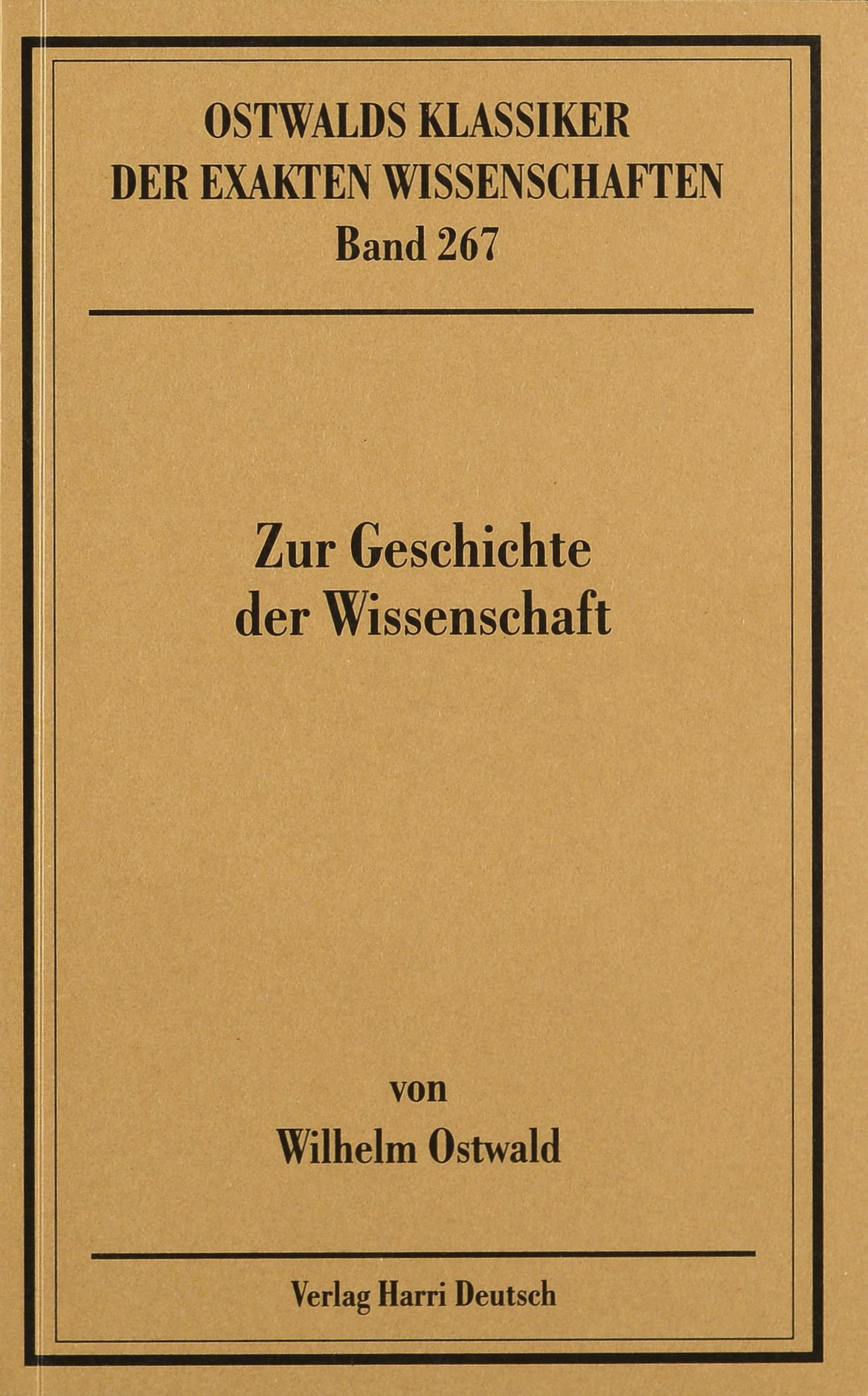 Zur Geschichte der Wissenschaft (Ostwald)