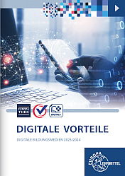 Das Bild zeigt das Cover von unserem Katalog Digitale Medien_2023